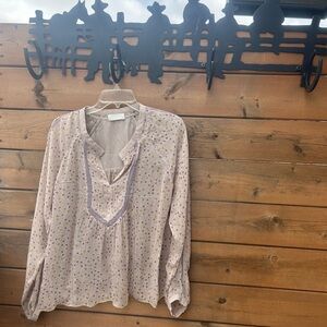 248.French Designer Brand Zadig & Voltaire  “Etincelle Print” Silk Blouse.